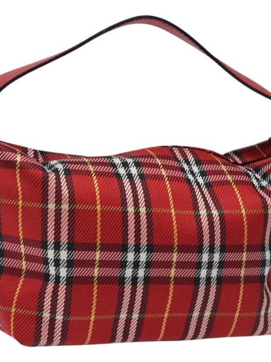 Burberry Handbags - BURBERRY Nova Check Hand Bag Nylon Red Auth 118031